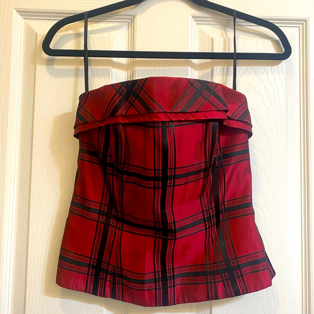Michaelangelo size 2 red/black corset top
